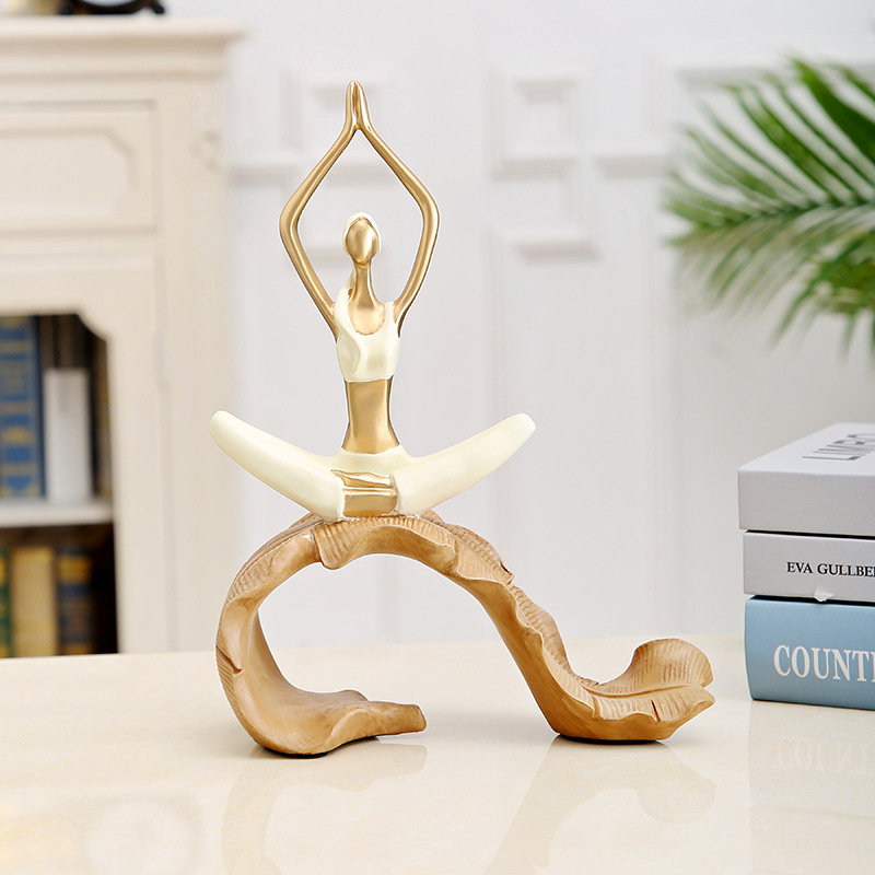 Home Gym Yoga Room - Adornos Decorativos Nórdicos con Figura de