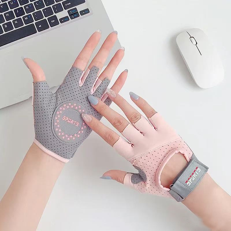 Home Gym Bike - Guantes antideslizantes de medio dedo para