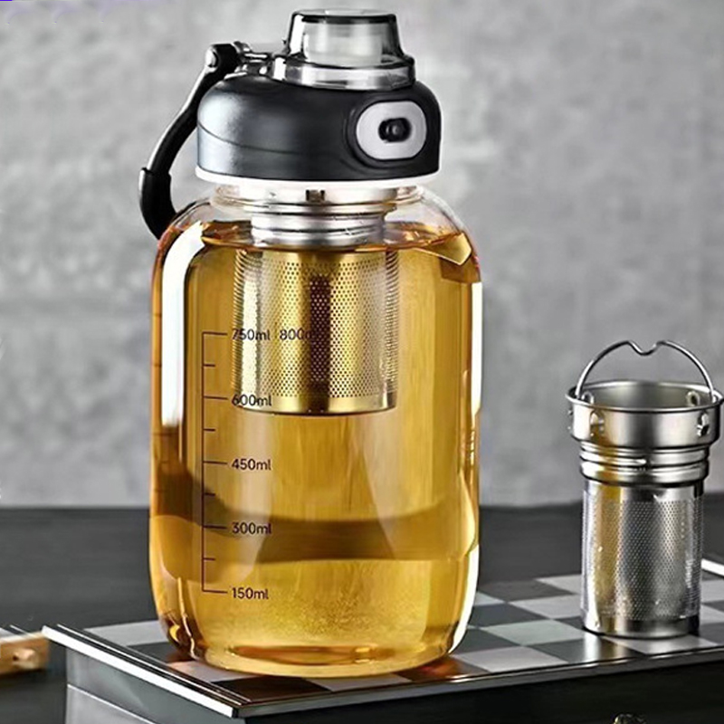 Kettler Home Gym - Botella de agua de vidrio grande