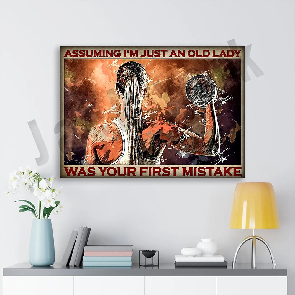 Home Gym York - Póster de chica de levantamiento de