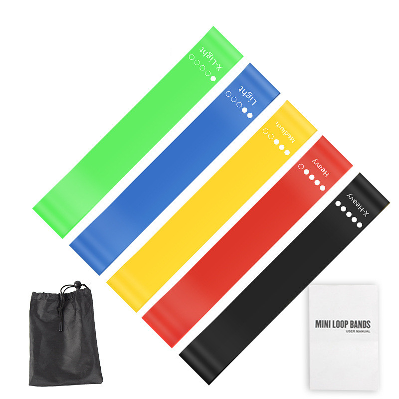 Home Gym Manual - Juego de 5 Bandas de Resistencia