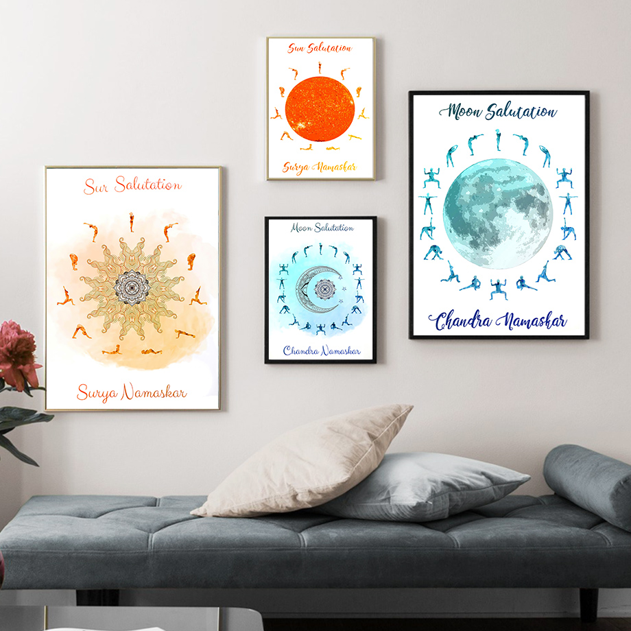 Posa de Yoga, sol, luna, Salut - Home Gym Yoga Room reseña y precio