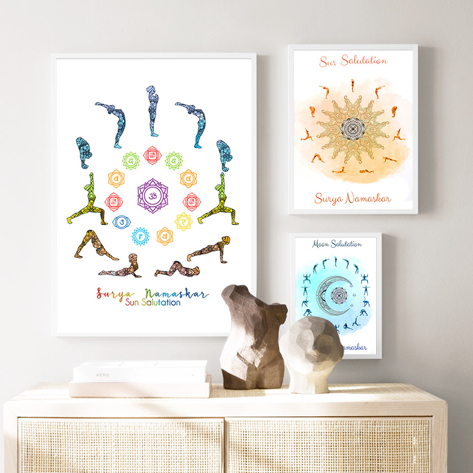 Posa de Yoga, sol, luna, Salut - Home Gym Yoga Room reseña y precio