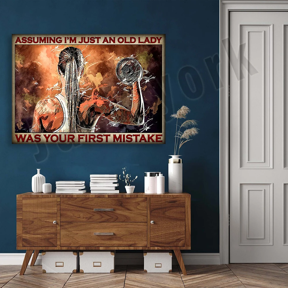 Póster de chica de levantamien - Home Gym York reseña y precio