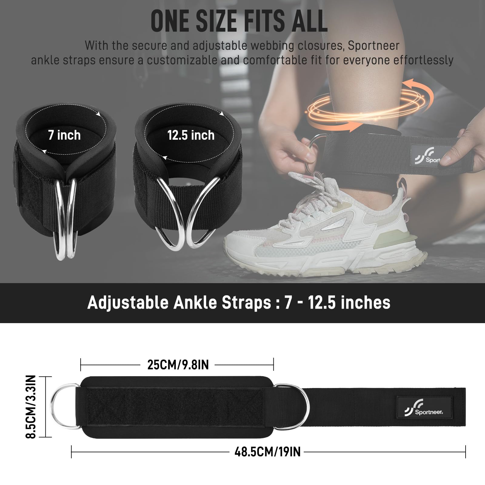 Sportneer Correas de tobillo a - Home Gym All In One reseña y precio