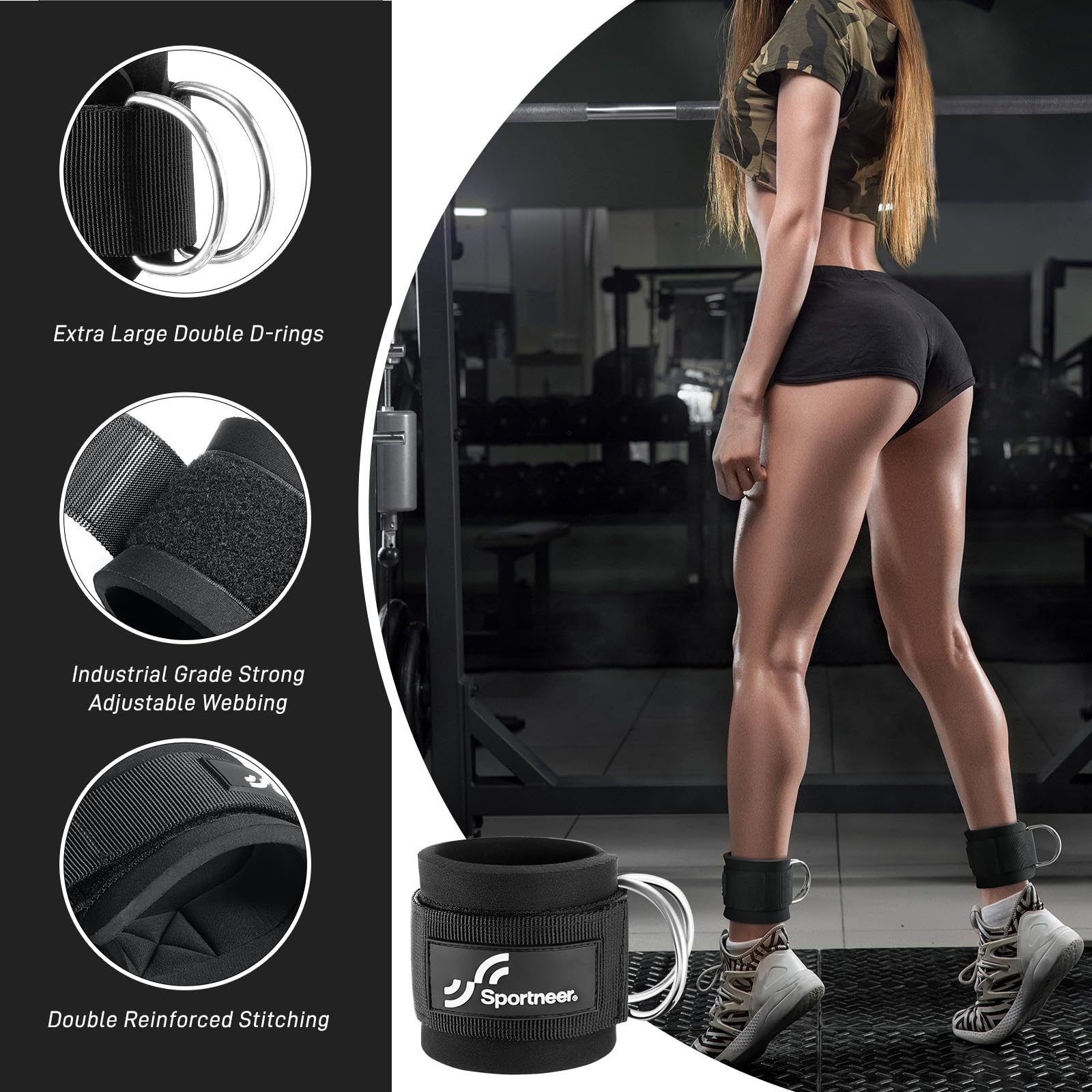 Sportneer Correas de tobillo a - Home Gym All In One reseña y precio