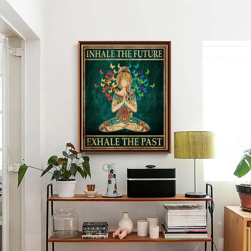 Pintura en lienzo Hippie Yoga  - Home Gym York reseña y precio